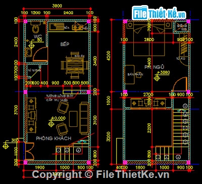 Bản vẽ autocad,kiến trúc nhà ở,nhà 4 x 8m,bản vẽ nhà hẹp